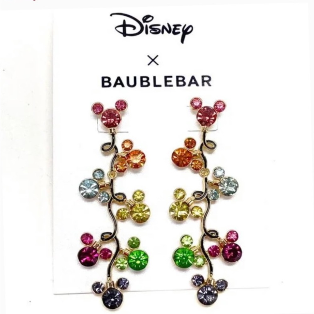 🆕 NEW Disney X BaubleBar Limited Edition Mickey Mouse Rainbow Earrings